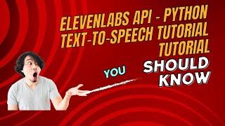 How to use the ElevenLabs API Python text to speech best Tutorial!