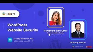 WordPress Website Security Webinar with Anthony Raspa | weDevs