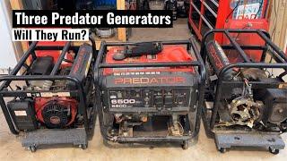 3 Abandoned Predator Generators - Will They Run?