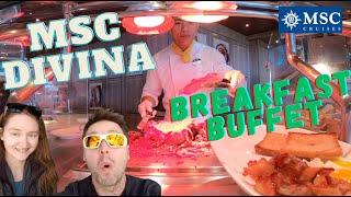 MSC Divina Breakfast Buffet Tour Trial & Review Both Buffets MSC Cruises 2024