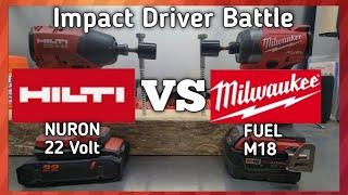 Best Impact Driver. Milwaukee Fuel Gen 4 M18 2953-20 VS Hilti Nuron SID 6-A22.