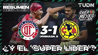 Resumen y goles | Toluca 3-1 América | Grita México BBVA P2021 - J9 | TUDN