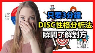 心理學： 3-5分學習DISC 簡單性格分析方式 。讓你在任何社交情況快速應付。要如何运用DISC应付不同的人？