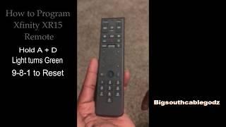 Reset Xfinity XR15 Remote