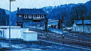 Rain Sounds, distant Train 10 Hours Sounds for Study, Relax, Sleep