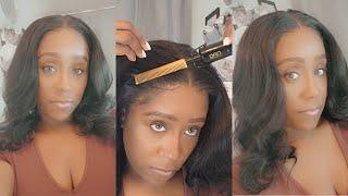 INSTALLING BODY WAVE LACE FRONT WIG | AFFORDABLE HD LACE WIG | GLUELESS WIG INSTALL | ALIPEARL HAIR