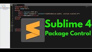 How to sublime text 4 package  install or package control.(New update)