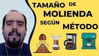 Tamaño de molienda de café según método