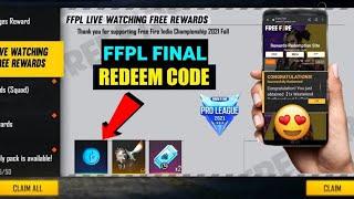 FREE FIRE PRO LEAGUE 2021 WINTER FINAL REDEEM CODE | FFPL REDEEM CODE | FREE FIRE TODAY REDEEM CODE