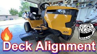 Adjust a Cub Cadet LT46 Deck