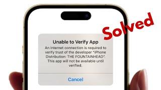 Unable To Verify App an Internet Connection Is Required To Verify Trust Of The Developer ! New 2023