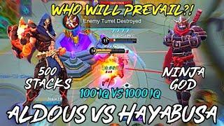 PRO HAYABUSA vs 500 STACKS ALDOUS - WHO WILL PREVAIL!? | MOBILE LEGENDS