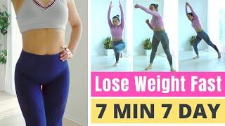 7 Min Everyday to Lose Weight Fast - Beginner, Apartment Friendly #1