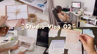  Studio Vlog 02  Packaging Order, Planner Sticker Design, New Journal