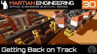 Martian Engineering E30: Getting Back on Track | Monorail Track & Lifter | Space Engineers Survival