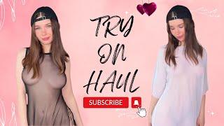 [4K] Transparent Dress Try On Haul | Translucent Clothes & No Bra Fashion