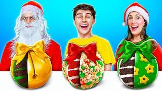 YENİ 123 GO! Ben vs Noel Baba vs Elf Yemek Yarışı! Harika Noel Meydan Okuması