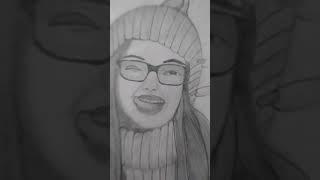 A cute girl with glasses / payal art & craft / easy drawing