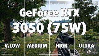  NVIDIA GeForce RTX 3050 [Laptop, 75W] - PUBG gameplay benchmarks (1080p)