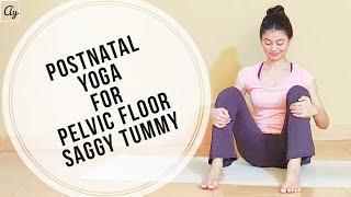 Postnatal Yoga to strengthen pelvic floor & tighten saggy tummy l Archie's Yoga