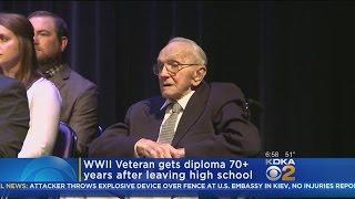 World War II Vet Receives High School Diploma 70 Years Later