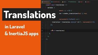 Translations in Laravel and InertiaJS applications