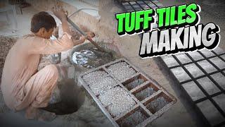 How to make Tuff Tiles | Cement Tuff Tile Making in Factory | # Gutka