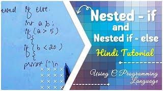 Nested if & if else Conditional Statement in C Programming Hindi Tutorial with Syntax and Example