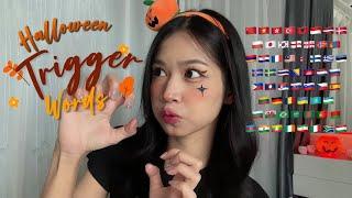 ASMR Halloween Trigger Words in 58 Languages  | Happy Halloween! ️