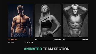 Responsive Animated Team Section Using Html & Css