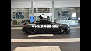 POV CRAZY MORNING DRIVE TO THE DEALERSHIP IN A 2025 BMW M4 COMPETITION XDRIVE