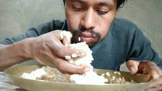 Indian mutton curry & rice eating|Indian food desi eating.