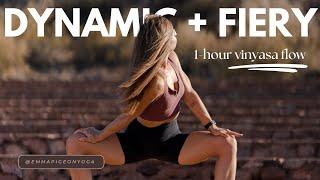 Dynamic Fiery Flow | 1 Hour Yoga Class | Upbeat Vinyasa