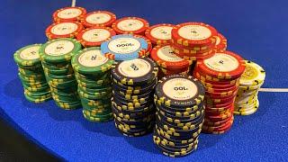 I RIVER QUADS & Villain Goes ALL IN! ($7,000+ Sun Run in a $2/$5/$10 Session)