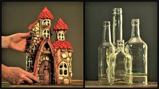 DIY Fairy House Using Glass Bottles