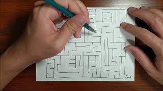 ASMR Let's Draw a Maze (pen and paper sounds, drawing, tapping, no talking)