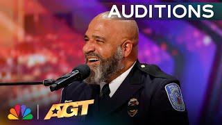 Police Officer Mervin Mayo STUNS With "Thinking Out Loud" by Ed Sheeran | Auditions | AGT 2024