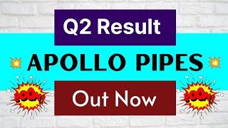 Appollo pipe q2 results | Apollo pipes q2 results 2023 | Apollo pipes share latest news