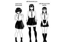 the 4 different types of anime girls: