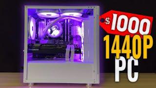 BEST $1,000 BUDGET 1440P Gaming Pc Build (All new parts)