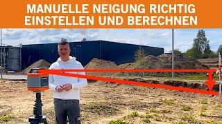 Rotationslaser - manuelle Neigung / Gefälle richtig einstellen - Schritt für Schritt erklärt