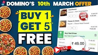 BUY 1 & GET 5 PIZZA FREE|Domino’s pizza offer|domino’s pizza offers for today|dominos coupon code