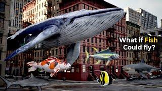 What if FISH could fly? |  Sea creatures Size comparison | Bloop size