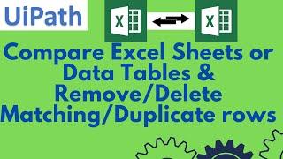 UiPath Tutorial 30- Compare Excel Sheets or Data Tables and Remove/Delete Matching or Duplicate Rows