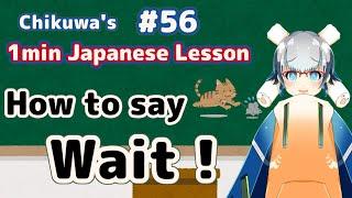 【Vtuber Sensei】#56 How to say Wait! in Japanese【1min Japanese Lesson】