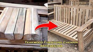 Teakwood sofa set manufacturing in furniture factory | Own manufacturer in chennai