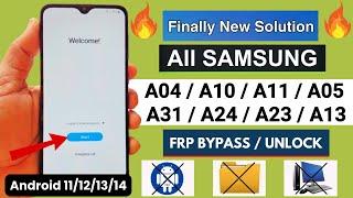 All Samsung A04/A10/A11/A05/A24/A31/A23/A13 Frp Bypass/Unlock Android 11/12/13/14 | Without PC