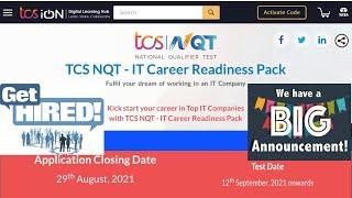 TCS NQT- Final Call for 2020 and 2021 Students to join TCS NOW- Registration closes on 29th Aug 2021