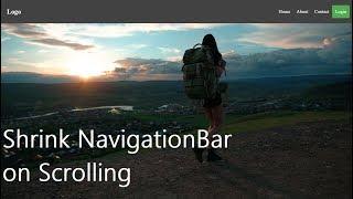 Sticky Navbar  & Shrink Navbar on Scroll with HTML ,CSS & JavaScript