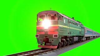 Real  Train Running Green Screen....